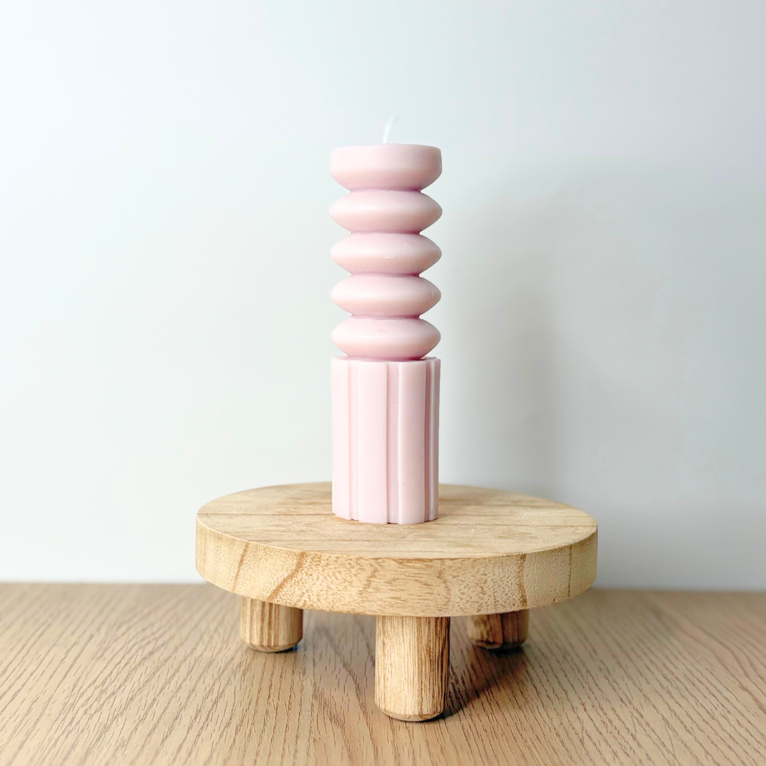 Bougie décorative originale Spirale cylindrique – design sculptural en cire de soja Wickette