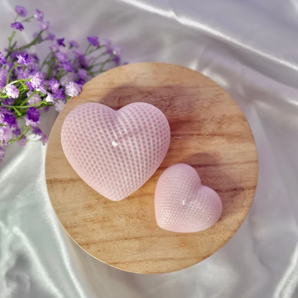 Bougies décoratives originales Cœur Duo – cire de soja artisanale, idée cadeau Wickette