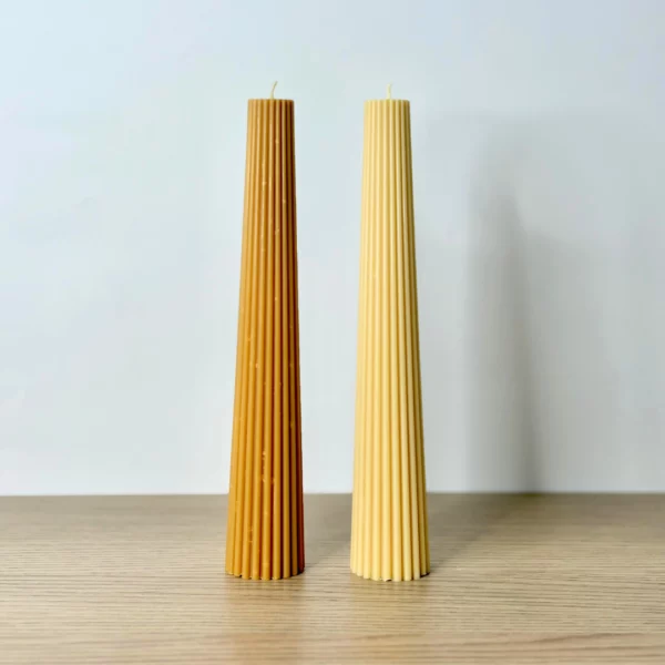 Bougies décoratives originales Stripes Duo – cire de soja naturelle, design artisanal Wickette