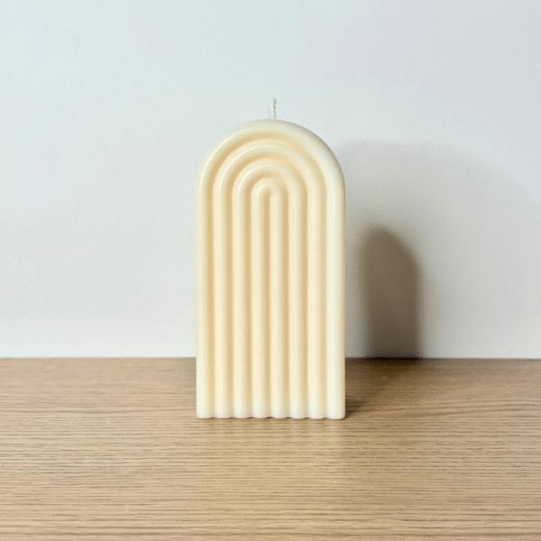Bougie décorative originale en forme d'arche, fabriqué en cire de soja – artisanale